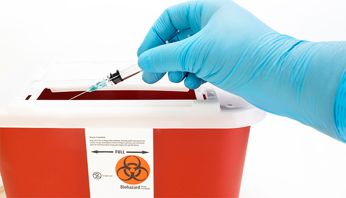 Safe disposal of "sharps"